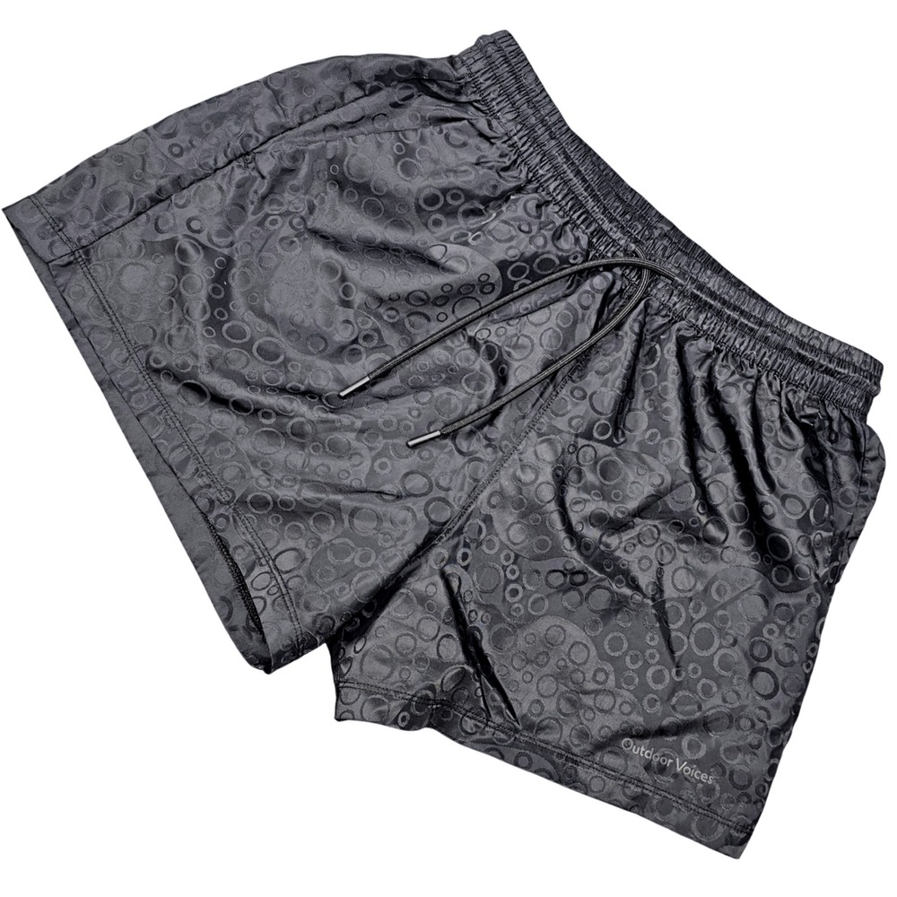 Outdoor Voices Running‎ Shorts S Lightweight Drawstring Athletic Black Pattern